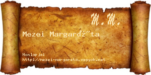 Mezei Margaréta névjegykártya